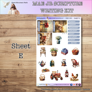 MAE JR. Daily Life Scripture Writing Kit - Horizontal Weekly Kit