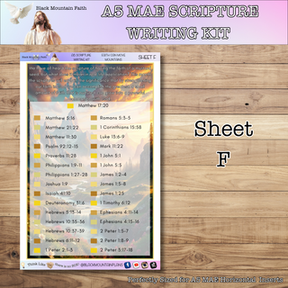 A5 FAITH CAN MOVE MOUNTAINS Scripture Writing Kit - Horizontal Weekly Kit