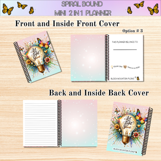 2 in 1 Mini Planners    2025 Last Quarter MOTIVATIONAL ARTWORK  Spiral Bound Notebook Planner