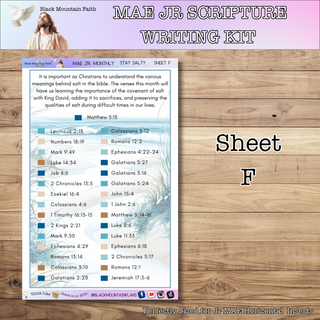 MAE JR. Stay Salty Scripture Writing Kit - Horizontal Weekly Kit