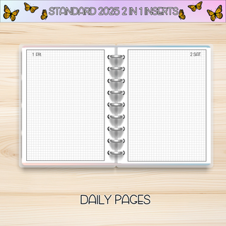 STANDARD 2 in 1     AUGUST 2025 DATED Planner Inserts