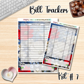 Kit # 7     Full Page Bill Tracker