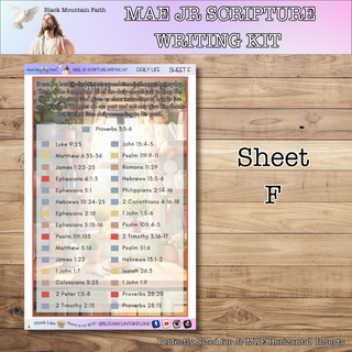 MAE JR. Daily Life Scripture Writing Kit - Horizontal Weekly Kit