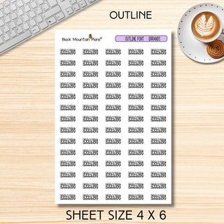 ERRANDS Scripts 6 Fonts to Choose From