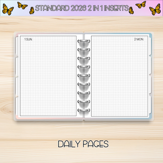 Classic 2 in 1   MARCH 2026 DATED Planner Inserts