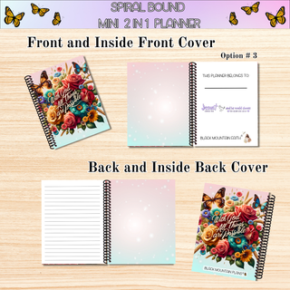 2 in 1 Mini Planners    2025 Last Quarter CHRISTIAN ARTWORK  Spiral Bound Notebook Planner