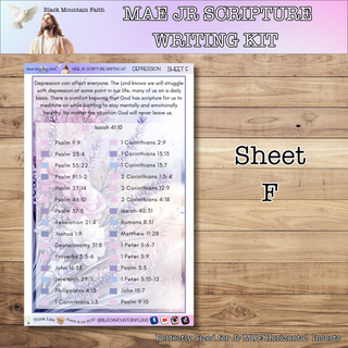 MAE JR. Depression Scripture Writing Kit - Horizontal Weekly Kit