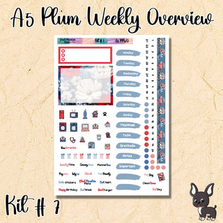 Kit # 7       A5 Plum Paper Weekly Overview