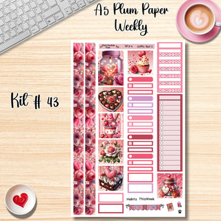 Kit 43      A5 Plum Paper Weekly