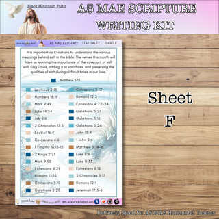 A5 Stay Salty Scripture Writing Kit - Horizontal Weekly Kit