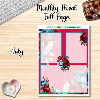 Floral Budget Full Page Monthly Dashboard July