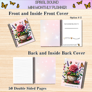 Monthly Mini Planners    MOTIVATIONAL ARTWORK  Spiral Bound Notebook Planners