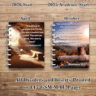 Everyday MAE FAITH Monthly Inserts and Dividers       MAE Faith Planner Inserts