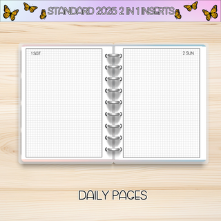 STANDARD 2 in 1     NOVEMBER 2025 DATED Planner Inserts