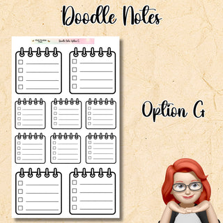 Doodle Notes Option G      Universal for any Planner or Journal