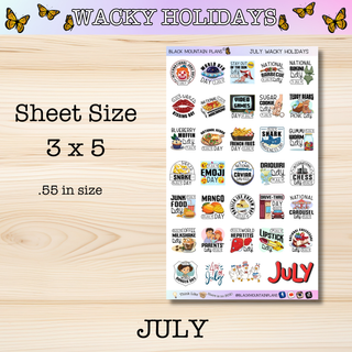 JULY Wacky Holidays
