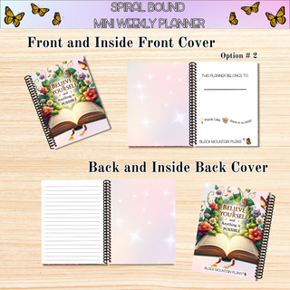 Weekly Mini Planners    MOTIVATIONAL ARTWORK  Spiral Bound Notebook Planners