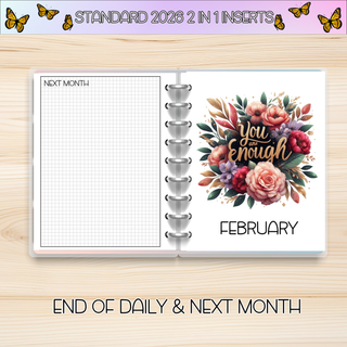 Classic 2 in 1    JANUARY 2026 DATED Planner Inserts