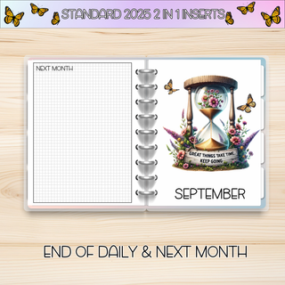 STANDARD 2 in 1     AUGUST 2025 DATED Planner Inserts