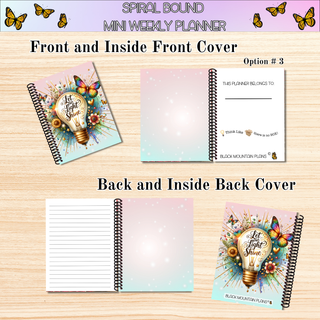 Weekly Mini Planners    MOTIVATIONAL ARTWORK  Spiral Bound Notebook Planners