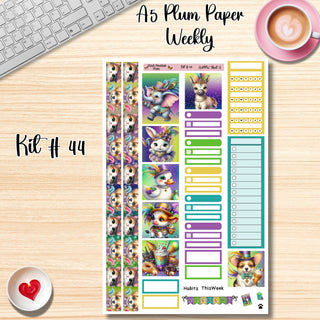 Kit 44      A5 Plum Paper Weekly