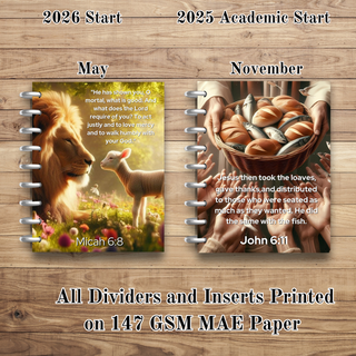 Everyday MAE FAITH Monthly Inserts and Dividers       MAE Faith Planner Inserts