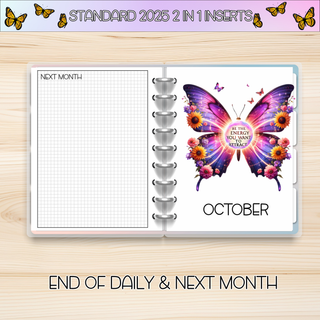 STANDARD 2 in 1     SEPTEMBER 2025 DATED Planner Inserts