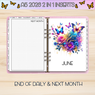A5 Rings 2 in 1  MAY 2026 DATED Planner Inserts