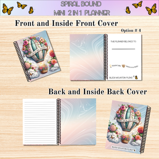 2 in 1 Mini Planners    2025 Last Quarter MOTIVATIONAL ARTWORK  Spiral Bound Notebook Planner