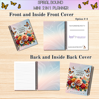 2 in 1 Mini Planners    2025 Last Quarter CHRISTIAN ARTWORK  Spiral Bound Notebook Planner