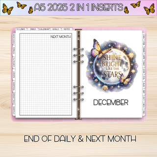 A5 Rings 2 in 1    NOVEMBER 2025 DATED Planner Inserts