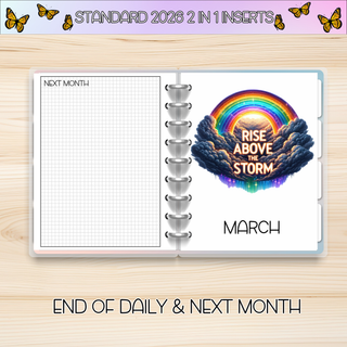 Classic 2 in 1    FEBRUARY 2026 DATED Planner Inserts