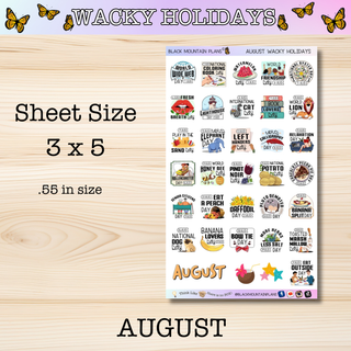 AUGUST Wacky Holidays