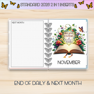 Classic  2 in 1  OCTOBER 2026 DATED Planner Inserts