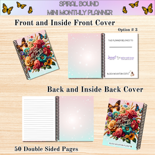 Monthly Mini Planners    CHRISTIAN ARTWORK  Spiral Bound Notebook Planners