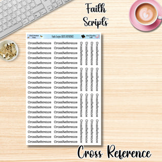 Faith Scripts        CROSS REFERENCE