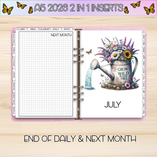 A5 Rings 2 in 1  JUNE 2026 DATED Planner Inserts