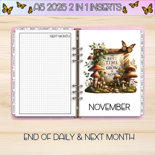 A5 Rings 2 in 1    OCTOBER 2025 DATED Planner Inserts