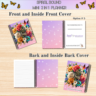 2 in 1 Mini Planners    2025 Last Quarter CHRISTIAN ARTWORK  Spiral Bound Notebook Planner