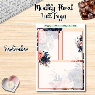 Floral Budget Full Page Monthly Dashboard September