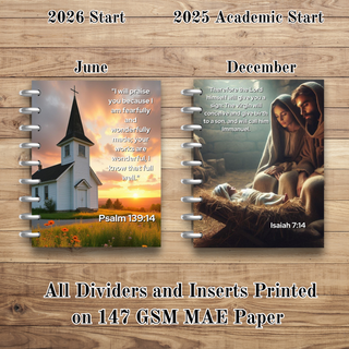 Everyday MAE FAITH Monthly Inserts and Dividers       MAE Faith Planner Inserts