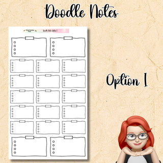 Doodle Notes Option I      Universal for any Planner or Journal