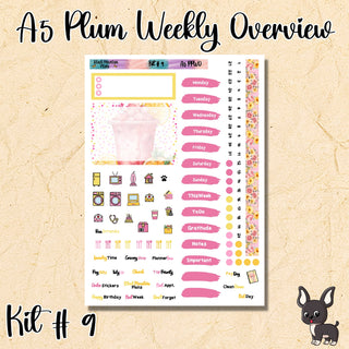 Kit # 9       A5 Plum Paper Weekly Overview