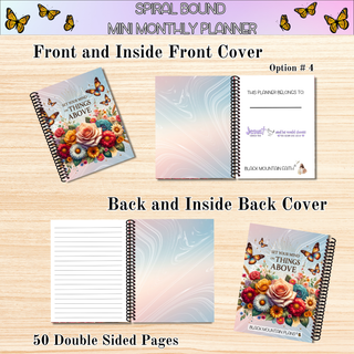 Monthly Mini Planners    CHRISTIAN ARTWORK  Spiral Bound Notebook Planners