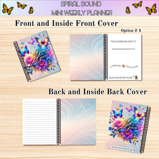 Weekly Mini Planners    MOTIVATIONAL ARTWORK  Spiral Bound Notebook Planners