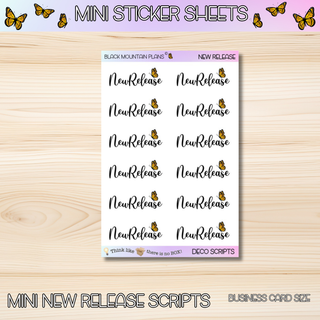 NEW RELEASE  Mini Deco Script Sticker Sheets