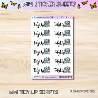 TIDY UP  Mini Deco Script Sticker Sheets
